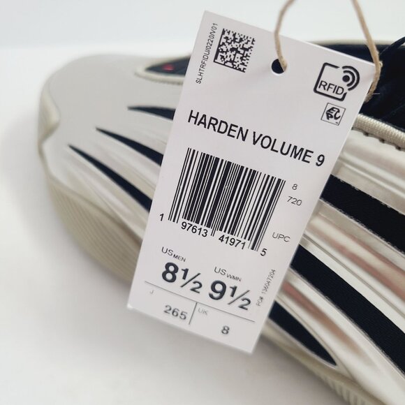 NEW Adidas Harden Vol. 9 Basketball Shoes JR2506 Size 8.5 Cyber Metallic main image 9